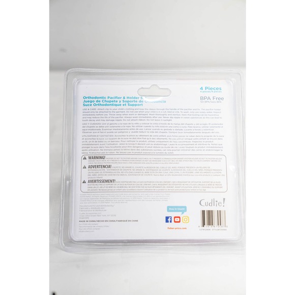 Fisher Price Orthodontic Pacifier and Holder Set - Picture 2 of 2